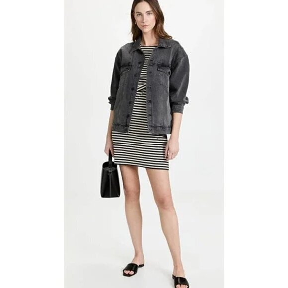 Theory Dress Small  Stripe  Sleeveless Twist-Front Clinton - Picture 1 of 17
